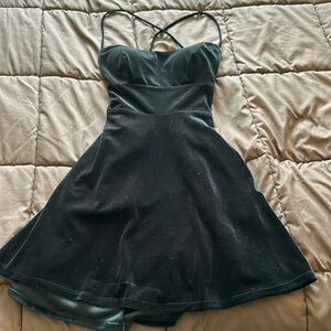 black dress corset back